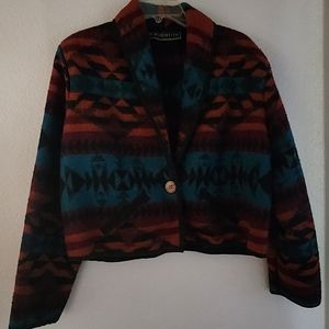 NWOT, western wool women's waist length blazer.